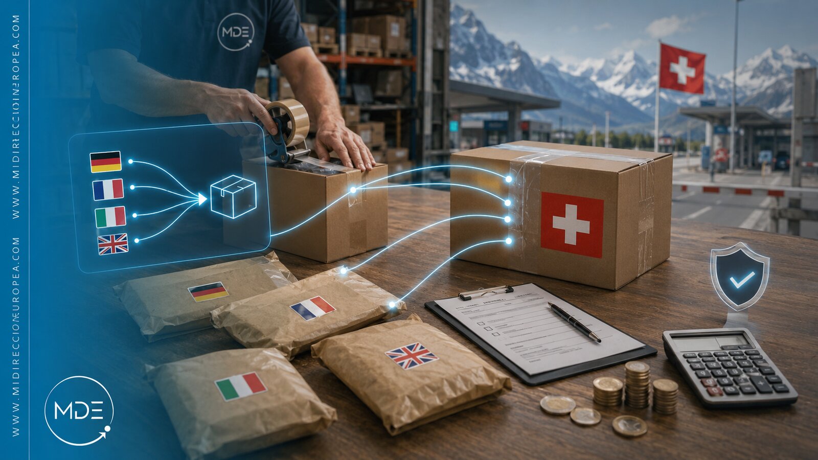 Enviar paquetes a Suiza: comprar en Europa y recibir en Suiza Enviar paquetes a Suiza: comprar en toda Europa y recibir en casa con Mi Dirección Europea